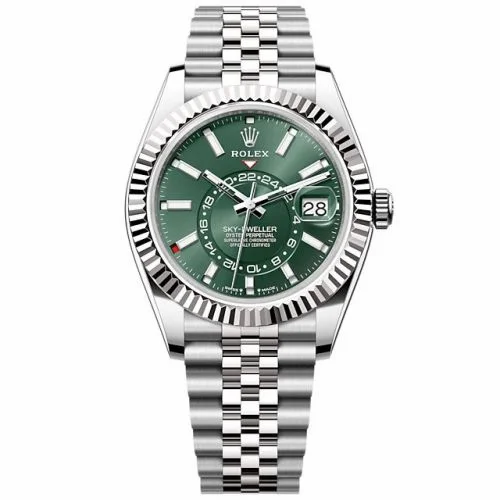 Rolex Sky-Dweller Stainless Steel - White Gold / Green / Jubilee 336934-0002 (M336934-0002)